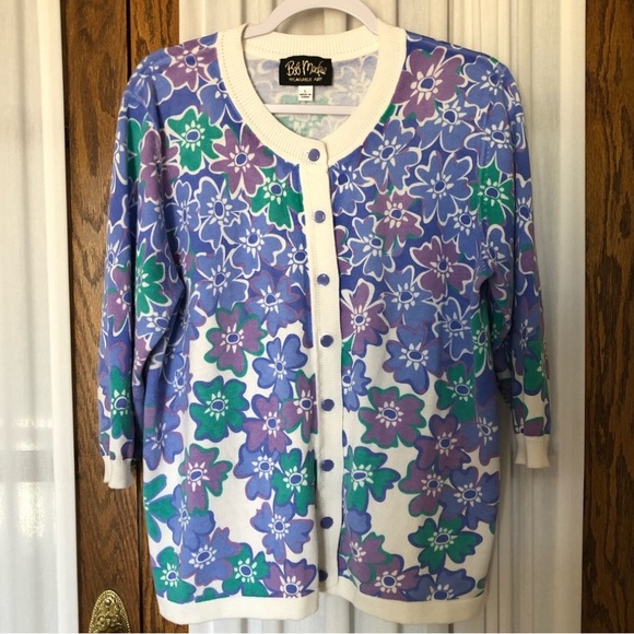 Bob Mackie Wearable Art Cardigan Sweater - Picture 10 of 10